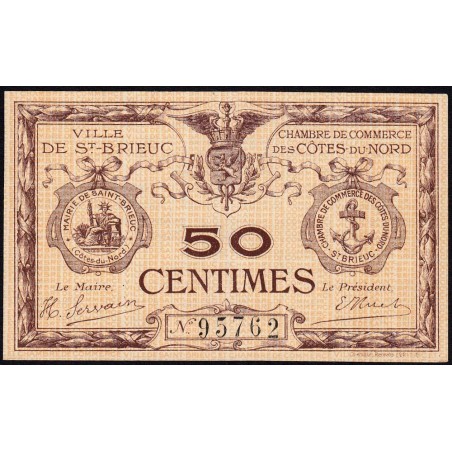 Saint-Brieuc - Pirot 111-1a - 50 centimes - Sans série - Sans date - Etat : pr.NEUF