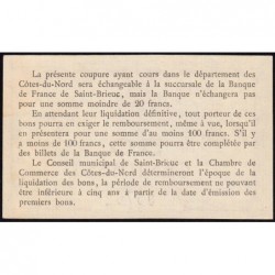 Saint-Brieuc - Pirot 111-1a - 50 centimes - Sans série - Sans date - Etat : pr.NEUF