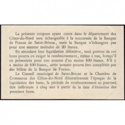 Saint-Brieuc - Pirot 111-1b - 50 centimes - Sans série - Sans date - Etat : SUP+