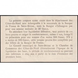 Saint-Brieuc - Pirot 111-1c - 50 centimes - Sans série - Sans date - Etat : NEUF