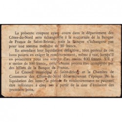 Saint-Brieuc - Pirot 111-1c - 50 centimes - Sans série - Sans date - Etat : TB