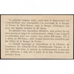Saint-Brieuc - Pirot 111-11 - 50 centimes - Série A - Sans date - Etat : SPL