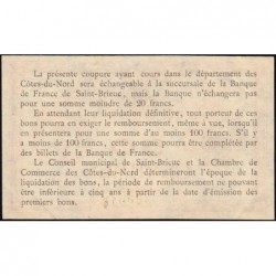 Saint-Brieuc - Pirot 111-11 - 50 centimes - Série B - Sans date - Etat : SUP+