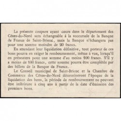 Saint-Brieuc - Pirot 111-17 - 50 centimes - Série D - Sans date - Etat : SUP+