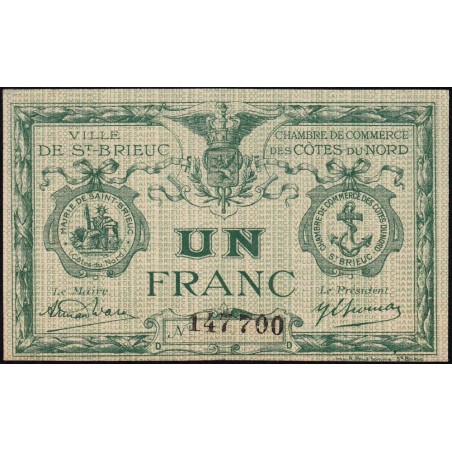 Saint-Brieuc - Pirot 111-18 - 1 franc - Série D - Sans date - Etat : SUP+