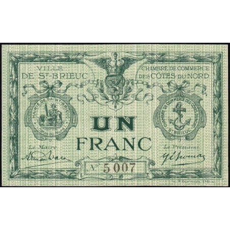 Saint-Brieuc - Pirot 111-20 - 1 franc - Série E - Sans date - Etat : SPL