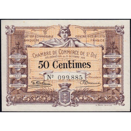 Saint-Dié - Pirot 112-1 - 50 centimes - 09/10/1915 - Etat : pr.NEUF