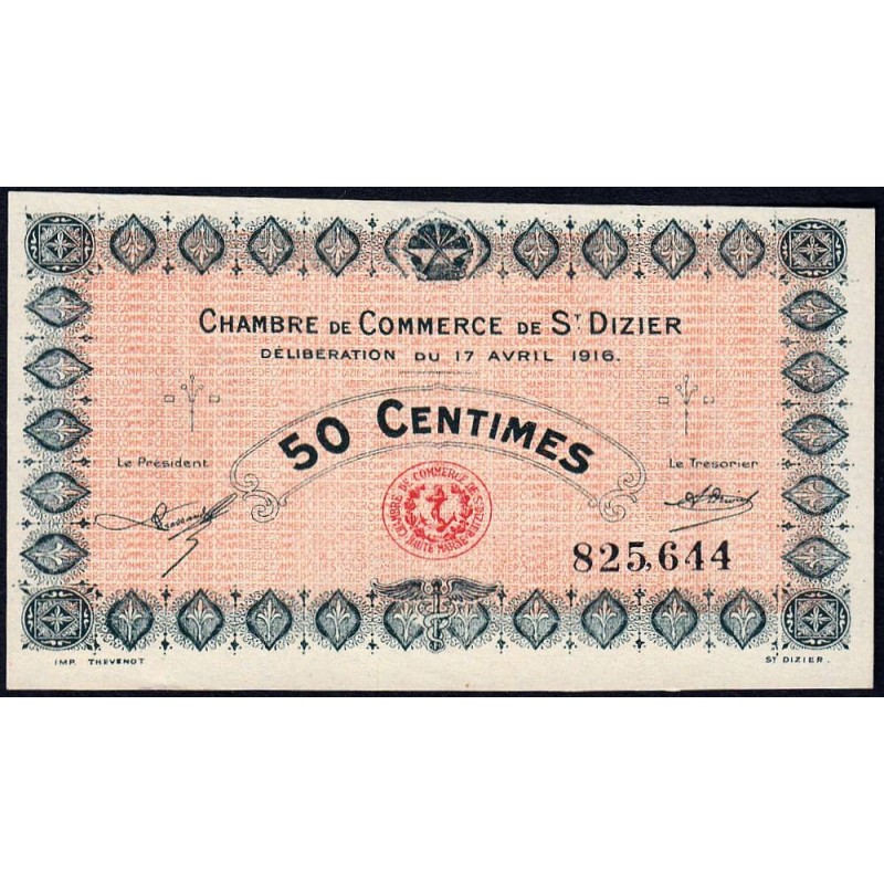 Saint-Dizier - Pirot 113-11 - 50 centimes - 17/04/1916 - Etat : NEUF