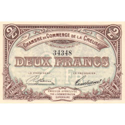 Guéret - Creuse - Pirot 64-5 - 2 francs - Sans série - 27/07/1915 - Etat : SPL+