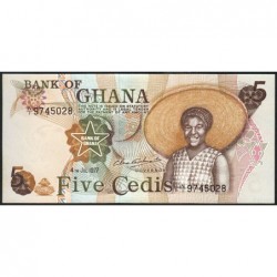 Ghana - Pick 15b_2 - 5 cedis - Série N/1 - 04/07/1977 - Etat : NEUF