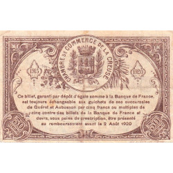 Guéret - Creuse - Pirot 64-7 - 50 centimes - Série A - 2e émission - 26/10/1915 - Etat : TB+