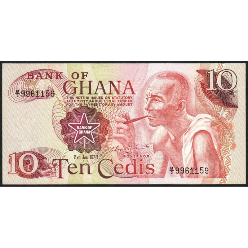 Ghana - Pick 16f - 10 cedis - Série B/2 - 02/01/1978 - Etat : pr.NEUF