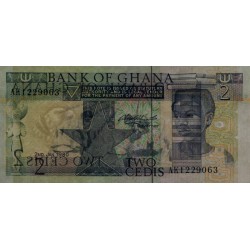 Ghana - Pick 18b - 2 cedis - Série AK - 02/01/1980 - Etat : NEUF