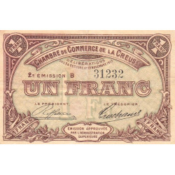 Guéret - Creuse - Pirot 64-9 - 1 franc - Série B - 2e émission - 26/10/1915 - Etat : TB+