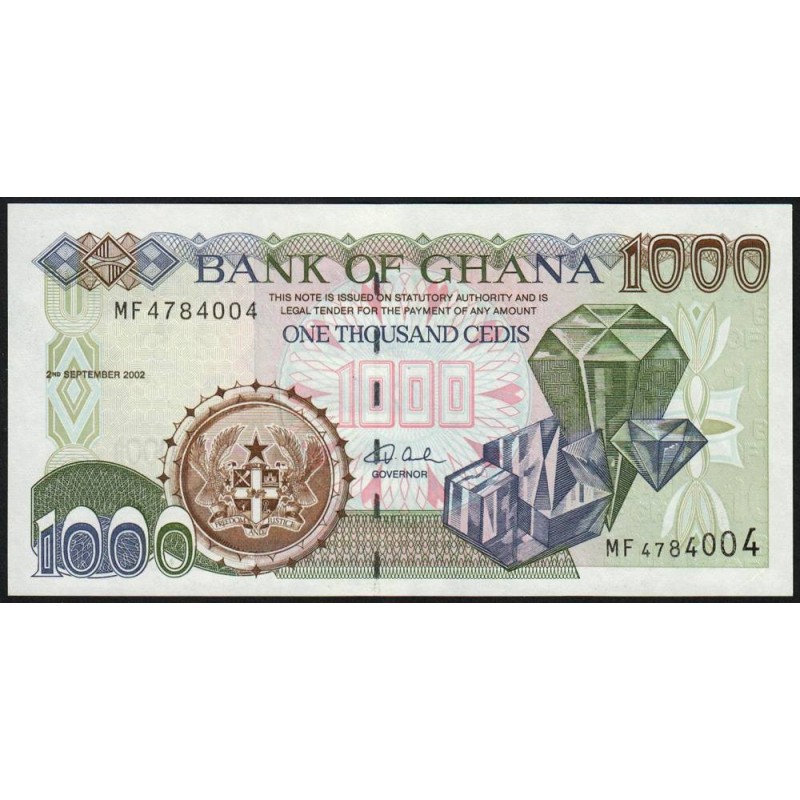 Ghana - Pick 32h - 1'000 cedis - Série MF - 02/09/2002 - Etat : NEUF