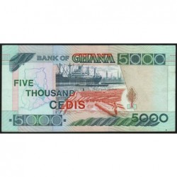 Ghana - Pick 34e - 5'000 cedis - Série BQ - 01/07/2000 - Etat : TTB