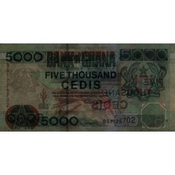 Ghana - Pick 34e - 5'000 cedis - Série BQ - 01/07/2000 - Etat : TTB
