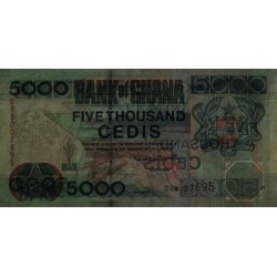 Ghana - Pick 34e - 5'000 cedis - Série BR - 01/07/2000 - Etat : TTB+