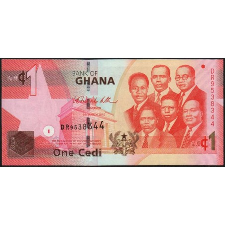 Ghana - Pick 37c_1 - 1 cedi - Série DR - 06/03/2010 - Etat : NEUF