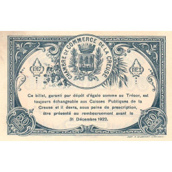 Guéret - Creuse - Pirot 64-13 - 50 centimes - Série B - 3e émission - 15/06/1917 - Etat : TB