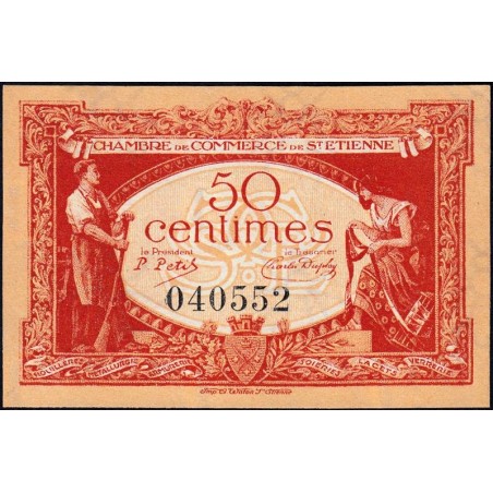Saint-Etienne - Pirot 114-6 - 50 centimes - Sans Série - 12/01/1921 - Etat : SPL