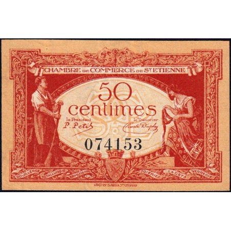 Saint-Etienne - Pirot 114-6 - 50 centimes - Sans Série - 12/01/1921 - Etat : SUP