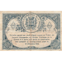 Guéret - Creuse - Pirot 64-16 - 50 centimes - Série A - 4e émission - 02/07/1918 - Etat : TB