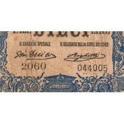 Italie - Pick 20f - 10 lire - Série 2060 - 1915 - Etat : TB