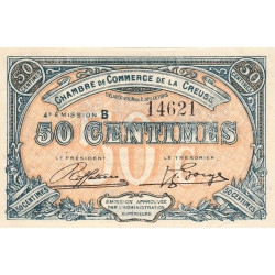 Guéret - Creuse - Pirot 64-16 - 50 centimes - Série B - 4e émission - 02/07/1918 - Etat : SUP+