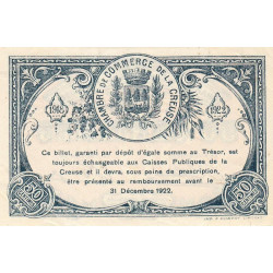 Guéret - Creuse - Pirot 64-16 - 50 centimes - Série B - 4e émission - 02/07/1918 - Etat : SUP+