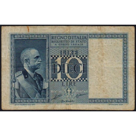 Italie - Pick 25a - 10 lire - 1935 - An XIII - Etat : TB