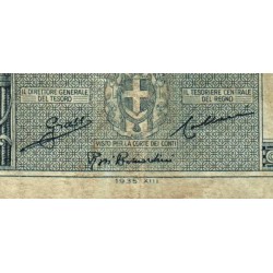 Italie - Pick 25a - 10 lire - 1935 - An XIII - Etat : TB