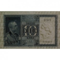 Italie - Pick 25c_1 - 10 lire - 1939 - An XVIII - Etat : NEUF