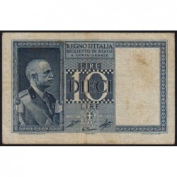 Italie - Pick 25c_1 - 10 lire - 1939 - An XVIII - Etat : TB+