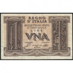 Italie - Pick 26 - 1 lira - 1939 - An XVIII - Etat : TTB