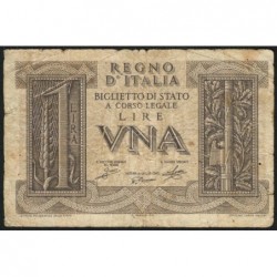 Italie - Pick 26 - 1 lira - 1939 - An XVIII - Etat : TB-