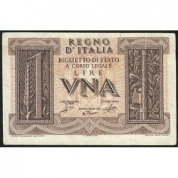 Italie - Pick 26 - 1 lira - 1939 - An XVIII - Etat : TTB