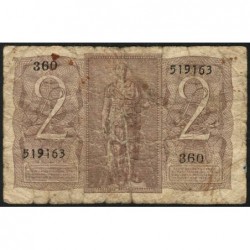 Italie - Pick 27 - 2 lire - 1939 - An XVIII - Etat : B+