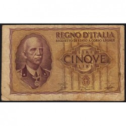 Italie - Pick 28_1 - 5 lire - 1940 - An XVIII - Etat : TB