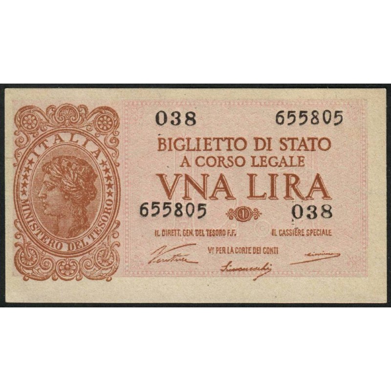 Italie - Pick 29a - 1 lira - 1946 - Etat : NEUF