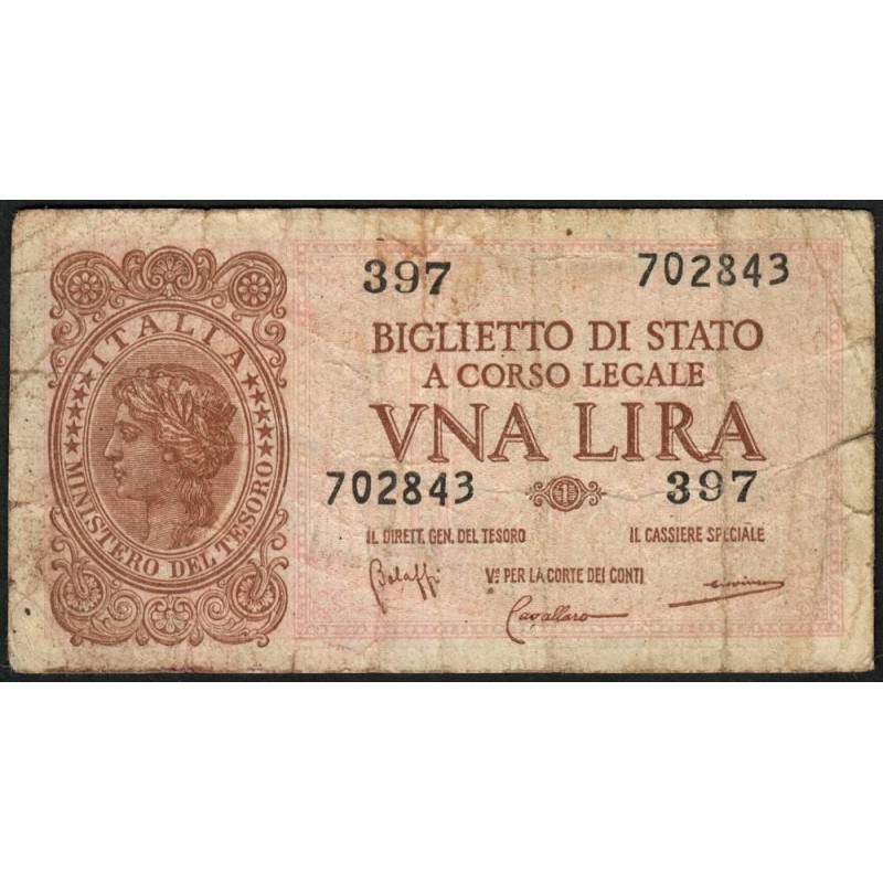 Italie - Pick 29b - 1 lira - 1950 - Etat : TB-