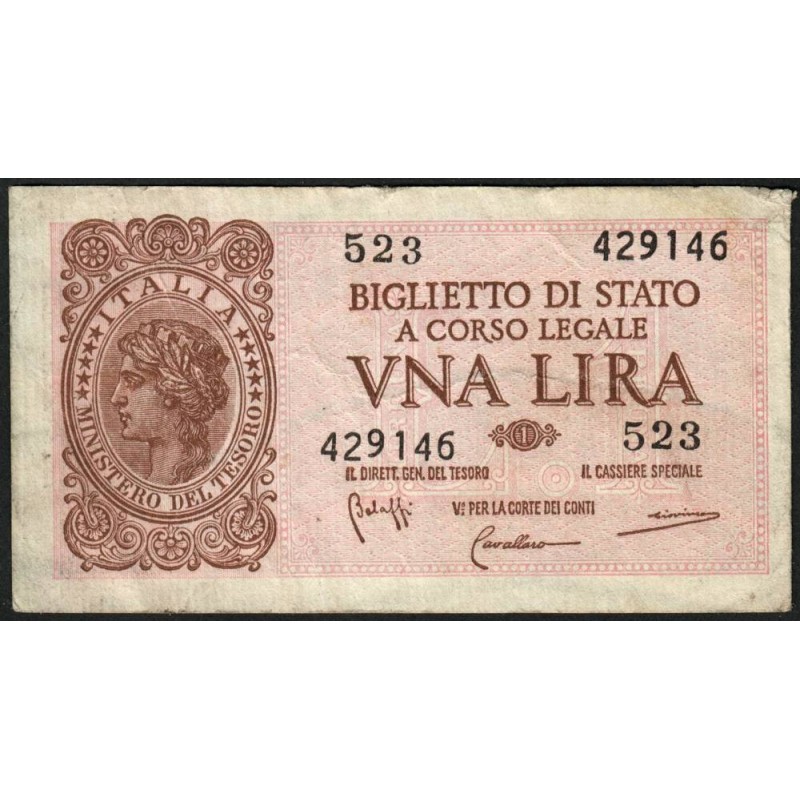 Italie - Pick 29b - 1 lira - 1950 - Etat : TTB-