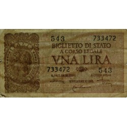 Italie - Pick 29c - 1 lira - 1953 - Etat : TB+