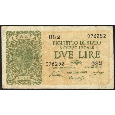 Italie - Pick 30a - 2 lire - 1946 - Etat : TB+