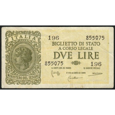 Italie - Pick 30b - 2 lire - 1950 - Etat : TTB