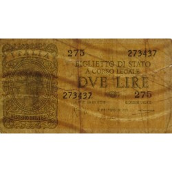 Italie - Pick 30b - 2 lire - 1950 - Etat : B+