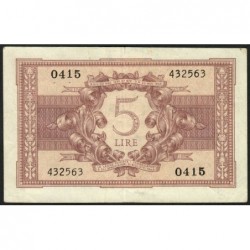 Italie - Pick 31b - 5 lire - 1948 - Etat : TTB+