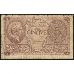 Italie - Pick 31b variété - 5 lire - 1948 - Etat : B