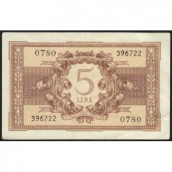 Italie - Pick 31c - 5 lire - 1950 - Etat : SUP