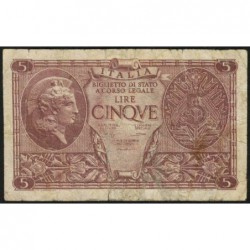 Italie - Pick 31c - 5 lire - 1950 - Etat : TB-